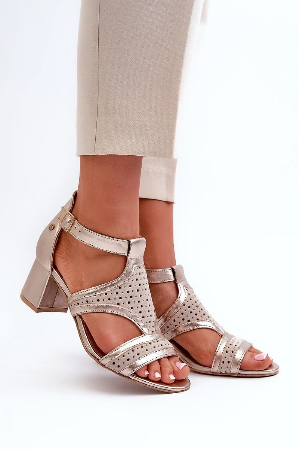 Heel sandals model 198129
